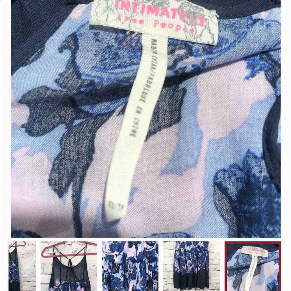 Free People Intimately Floral Strappy Back Slip - Picture 2 of 4